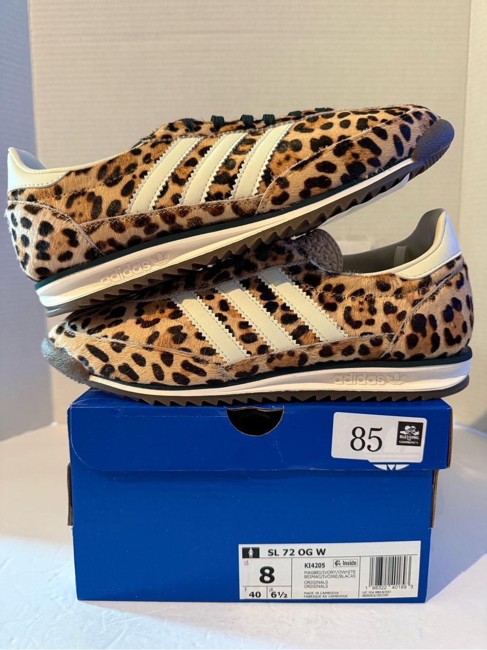 adidas Leopard Print SL 72 W Sneakers - Brown/Black/White